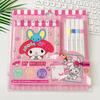 Sanrio Hello Kitty Melody Kuromi Painting Notebook Four Color Watercolor Pen Cartoon Graffiti Coloring Watercolor Painting Gift