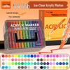 True Color Soft Tip Liquid Acrylic Marker: Stackable, Washable, Non-Bleeding - Ideal for Kids' Art, Newspapers, and Drawings.