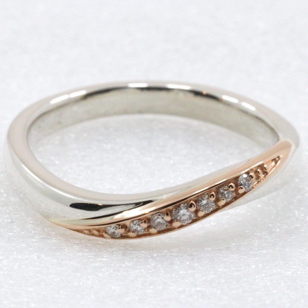 4℃ Ring Silver/K10 Pink Gold #4.5(US Size) 2.1g Women Used
