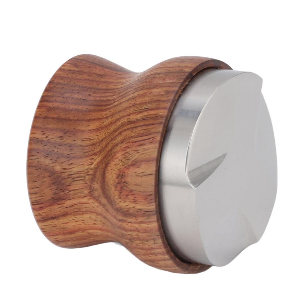 Coffee Distributor Stainless Steel Rosewood Coffee Tamper Leveler for Coffee Accessories 53mm   2.1in
