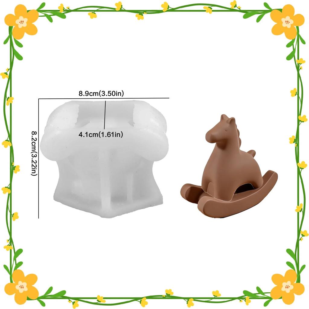 Latests Models Cute Horse Shaped Candle Silicone Mold Running Horse Shaped Resin Mould Holiday Gift Birthday Gift Horse Molds