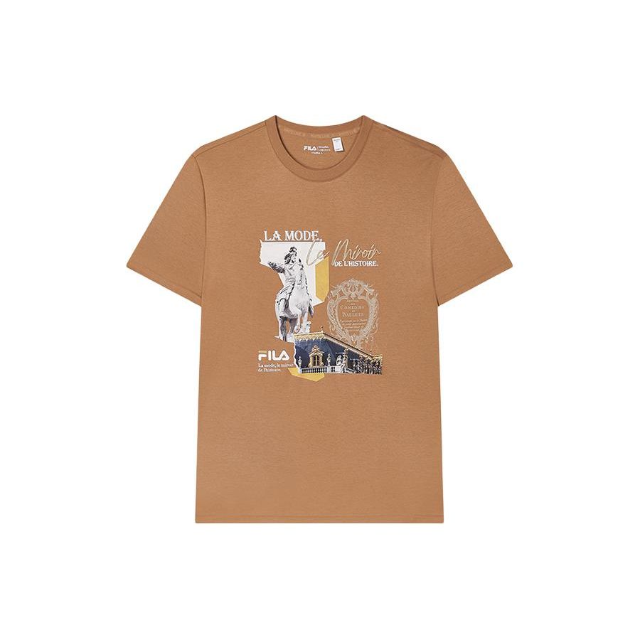 

Fila Серия Heritage Американский Ретро Логотип Принт Модная Повседневная Удобная Простая Футболка с Круглым Вырезом и Коротким Рукавом Мужские Топы F11M428108F-BN L