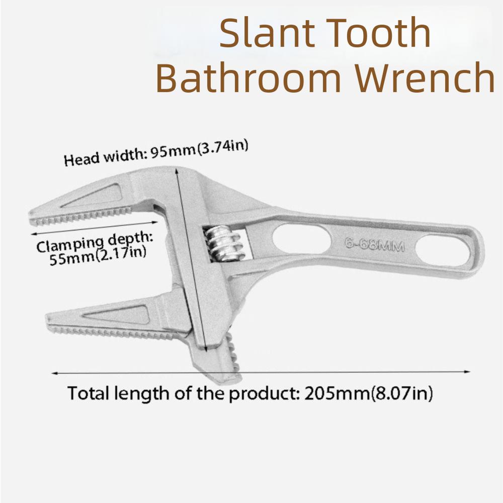 Large-opening Adjustable Wrench Multifunctional Plumbing Wrench Universal Pipe Wrench  Nut Removal