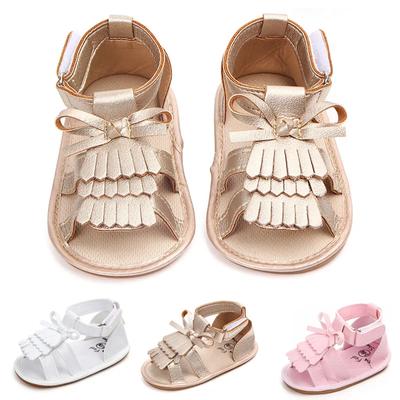Summer Baby Toddler Shoes First Walkers Newborn Shoes 0-18 Months Toddler Baby Soft Bottom Non-slip Sandals