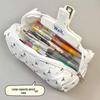High-Capacity Cute Bow Makeup & Stationery Bag for Students