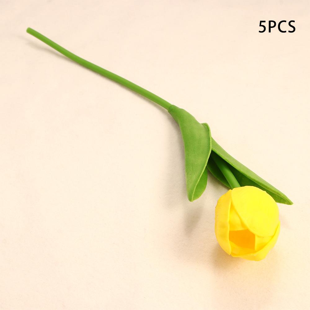 DIY Real Touch Garland Bridal Bouquet Wedding Room Fake Flowers Tulip Artificial Plant Tulipanes