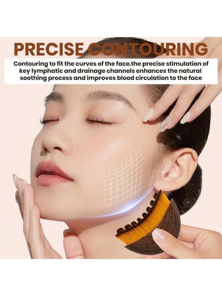 1/2/3pcs Lymphatic Contour Face And Body Brushes, The Lymphatic Drainage Massager For Face, Chin & Jawline Sculpting