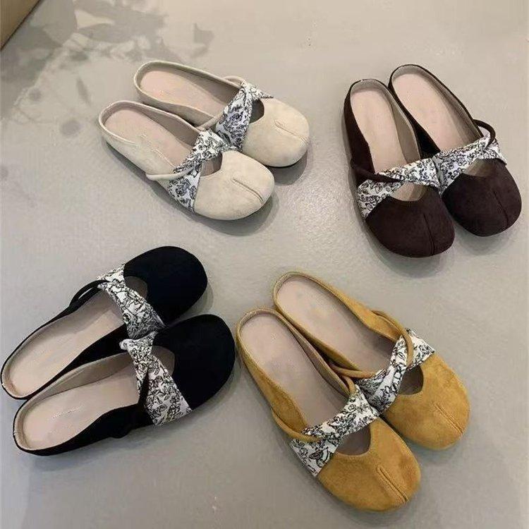 Gentle fairy wind ballet slippers New French retro temperament elegant suede light mouth Mary Jane shoes
