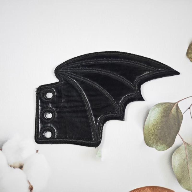 PU Leather Bat Wing Shoe Charm Halloween Footwear Decoration Accessories For Sneakers Boot Skateboard And Running Shoe