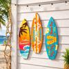 Retro Beach Surfboard Decor Summer Beach Themed Surfboard Ornaments  Living Room