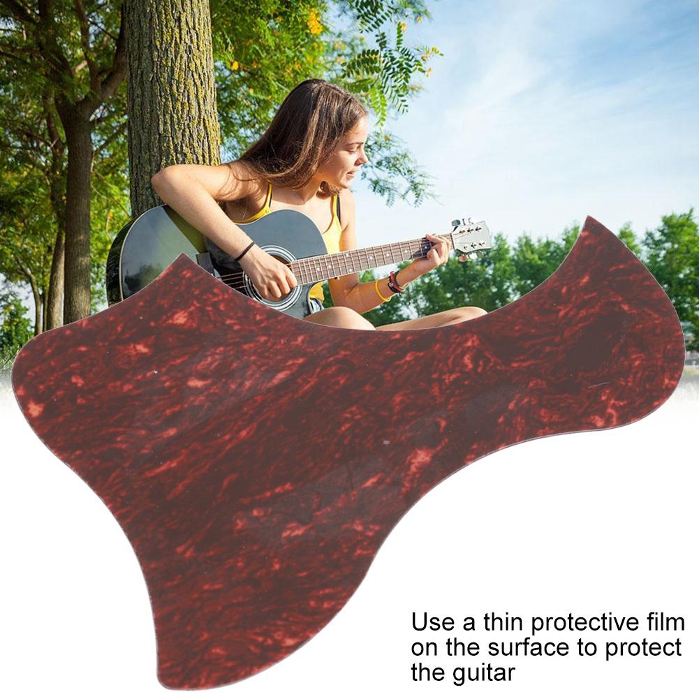 Guitar Pickguard Self Adhesive Sticker Red Tortoise Shell Duck Shape Guard  Accessories