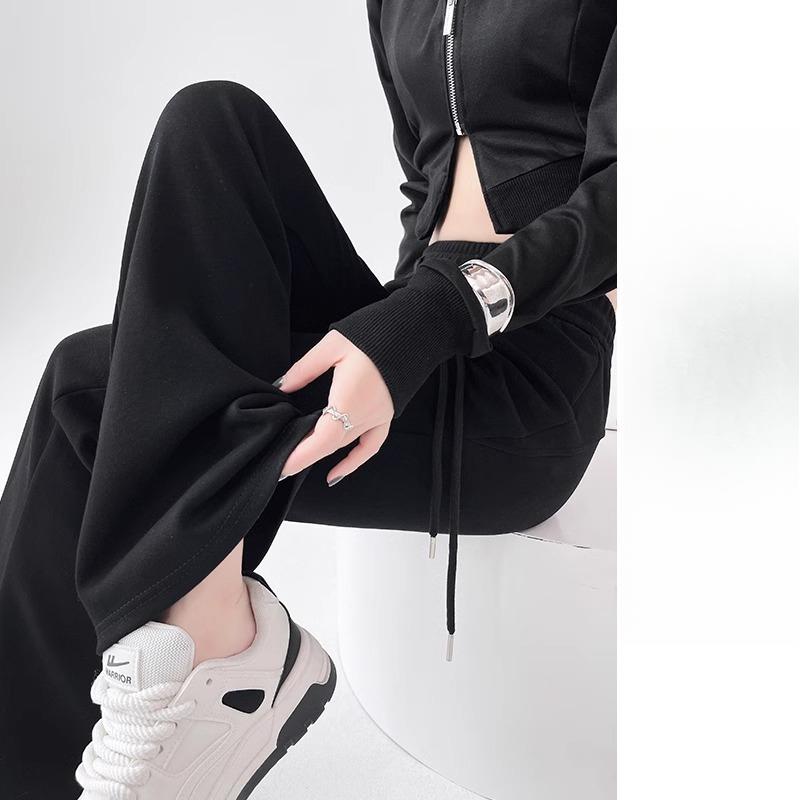 Micro-flared Sweatpants Women's Spring and Autumn New High-waisted and Thin Sweatpants