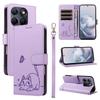 For Moto Edge 70 Fusion 5g/Edge 60 Pro Cute Cat Printed Wallet Flip Case Cover, Credit Card Case Bag for Sony Xperia 10 Vii
