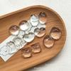 10Pcs Fully Transparent Glass Irregular Shaped Water Ripple Resin Patch Accessories Diy Jewelry