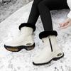 Winter New Velvet Snow Boots Women's Air Cushion Shoes Zipper Cotton Shoes Warm Thickened Soles Boots