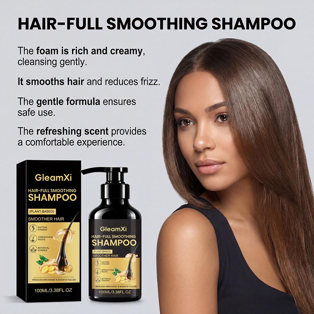 GleamXi ginger Volumizing Shampoo daily cleansing fluffy hair, supple, light, refreshing and gentle care suitable for a variety of hair types 100ml