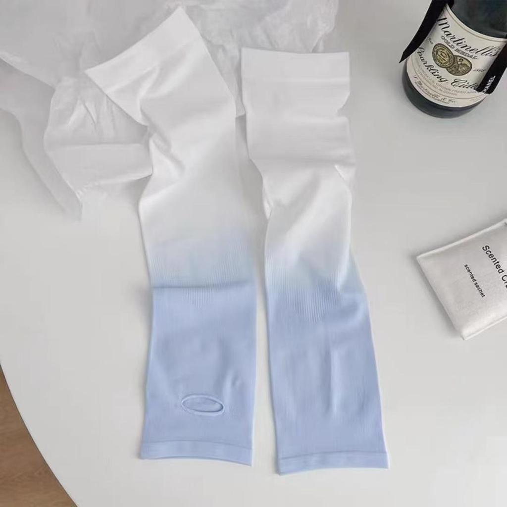 Armstulpen aus Eisseide für Sommerradfahren: Sonnenschutz & Kühlung, Einfarbig