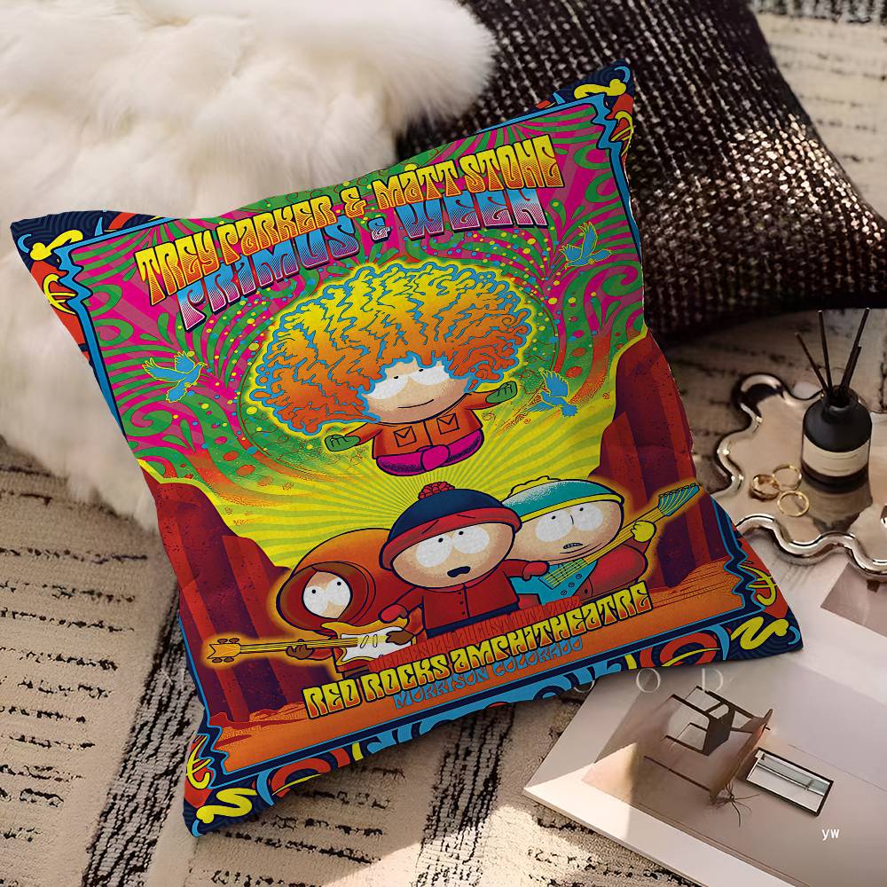 S-South Cartoon Park Cushion Cover Car Throw Pillow Case For Sofa Car Christmas Gift 40x40cm 45x45cm
