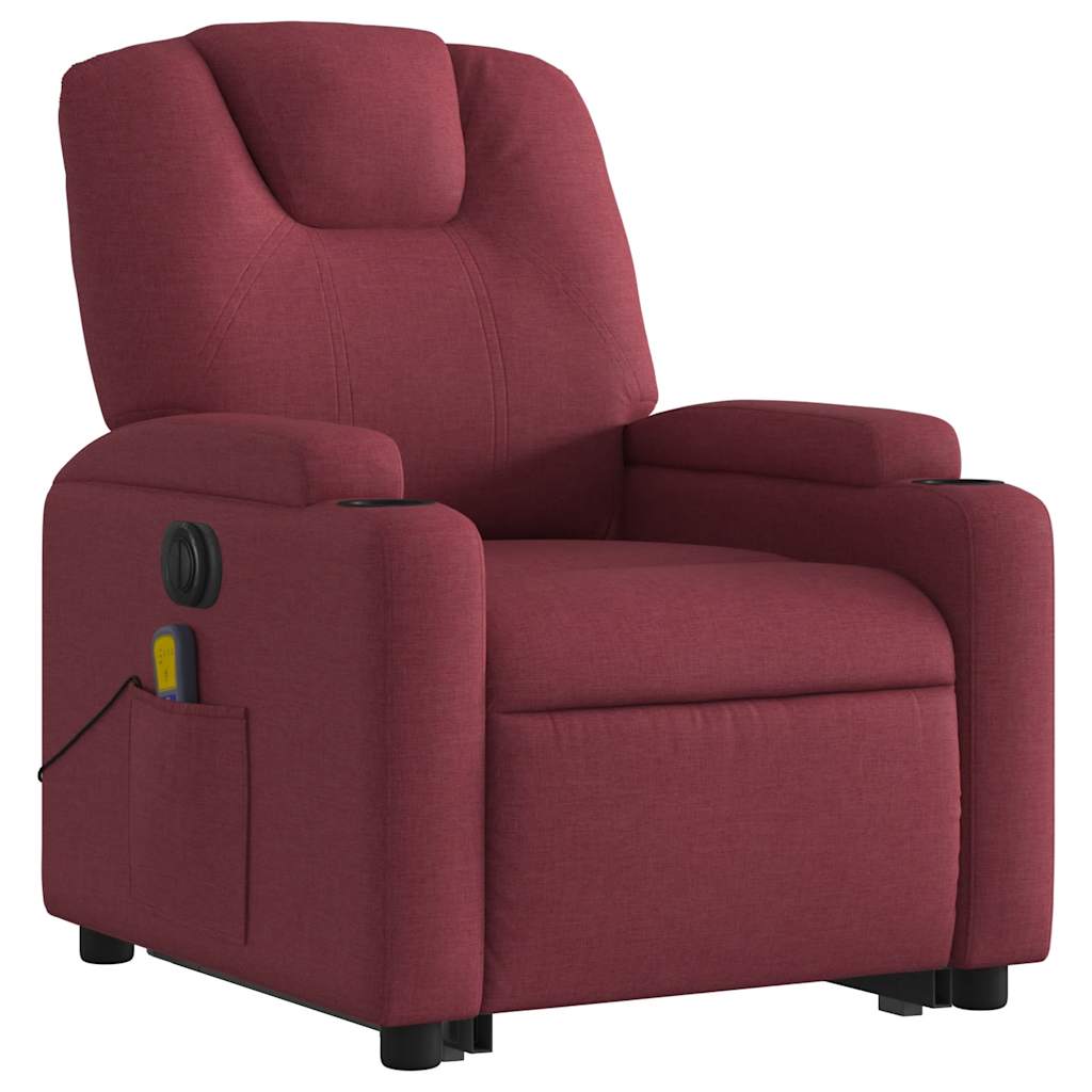 Vidaxl Lift-Up Massage Chair, Electric, Reclining, Red