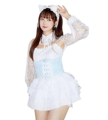 Brightlara Halloween White and Black Costume, Cat, Women's, cos074-WH-M