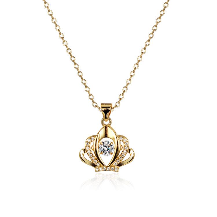 Luxurious Titanium Steel Crown Necklace - Trendy, Versatile Clavicle Chain for Women