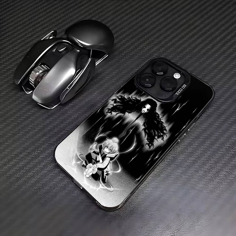 Anime D-Dark G-Gathering Phone Case For iPhone17,16,15,14,13,12,11 Plus,Pro Max Colored Silver Plated Inside Cover