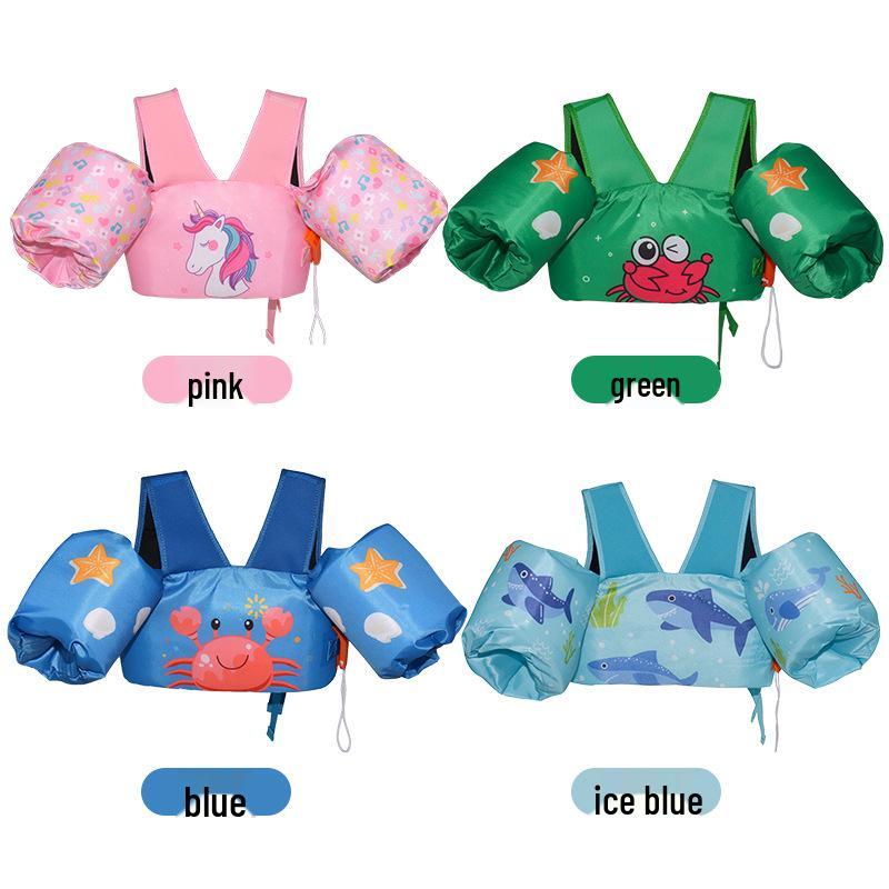 Children's Foam Swimming Life Vest with Arm Sleeves for Outdoor Water Play