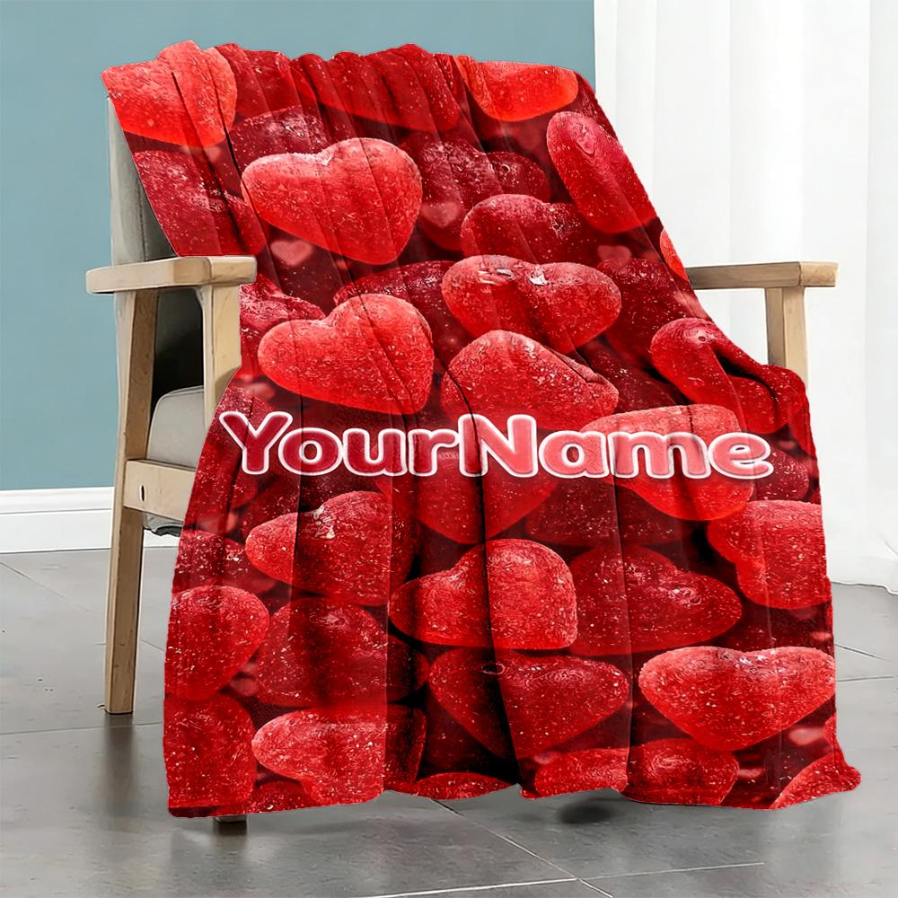 Rose Personalized Text Blanket Cozy Customizable Blanket Soft Warm Cozy for Couch Sofa Bed Home Decor Ideal for All Seasons