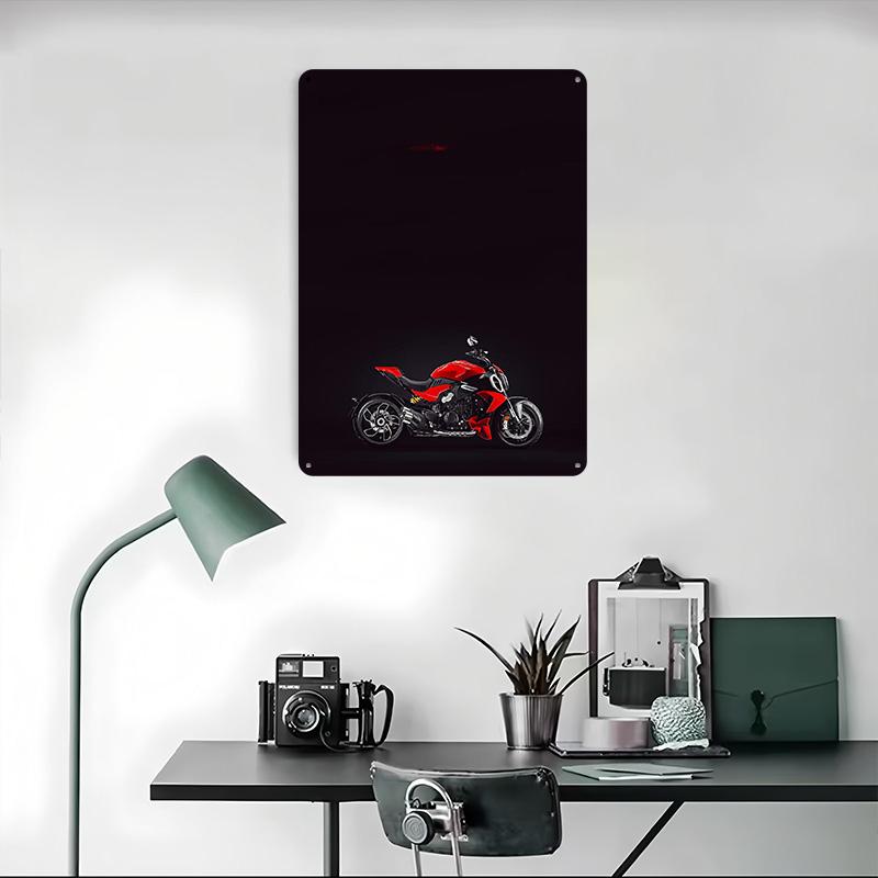 Motorcycle Diavel V4 Printed Poster Customized Wall Art Retro Vintage Metal Tin Signs for Home Gaming Room Decoration Aesthetic