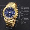 3pcs/4pcs/set Men's Handsome Watch Fashion Creative Dial Men's Casual Business Quartz Watch Combination Set (No Box)