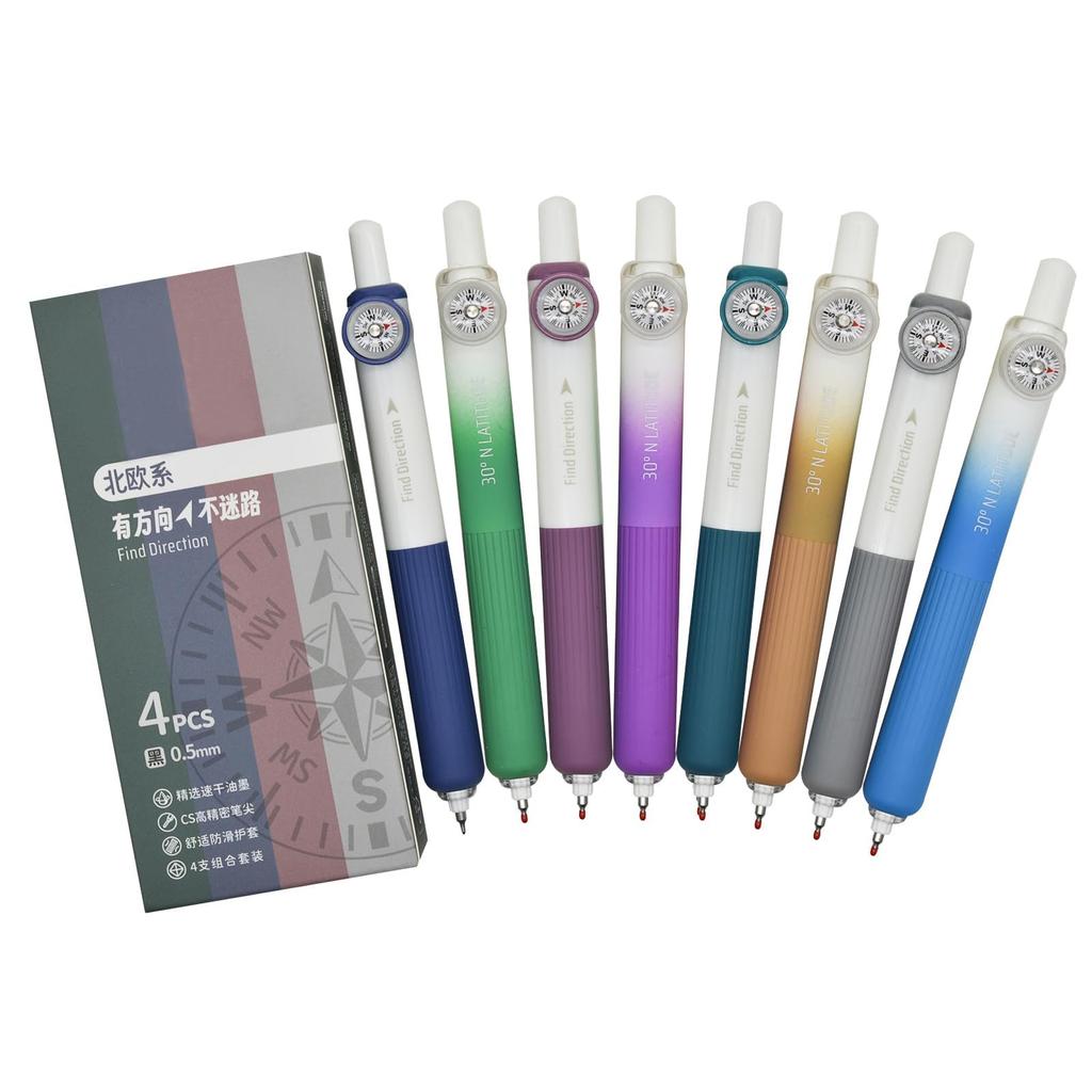 Set de pixuri Maydahui Elegant cu 8 bucăți, Cerneală Neagră, Pix Gel, Rechizite Drăguțe, Cadou de Ziua de Naștere, Ziua Mamei, 0,5 mm