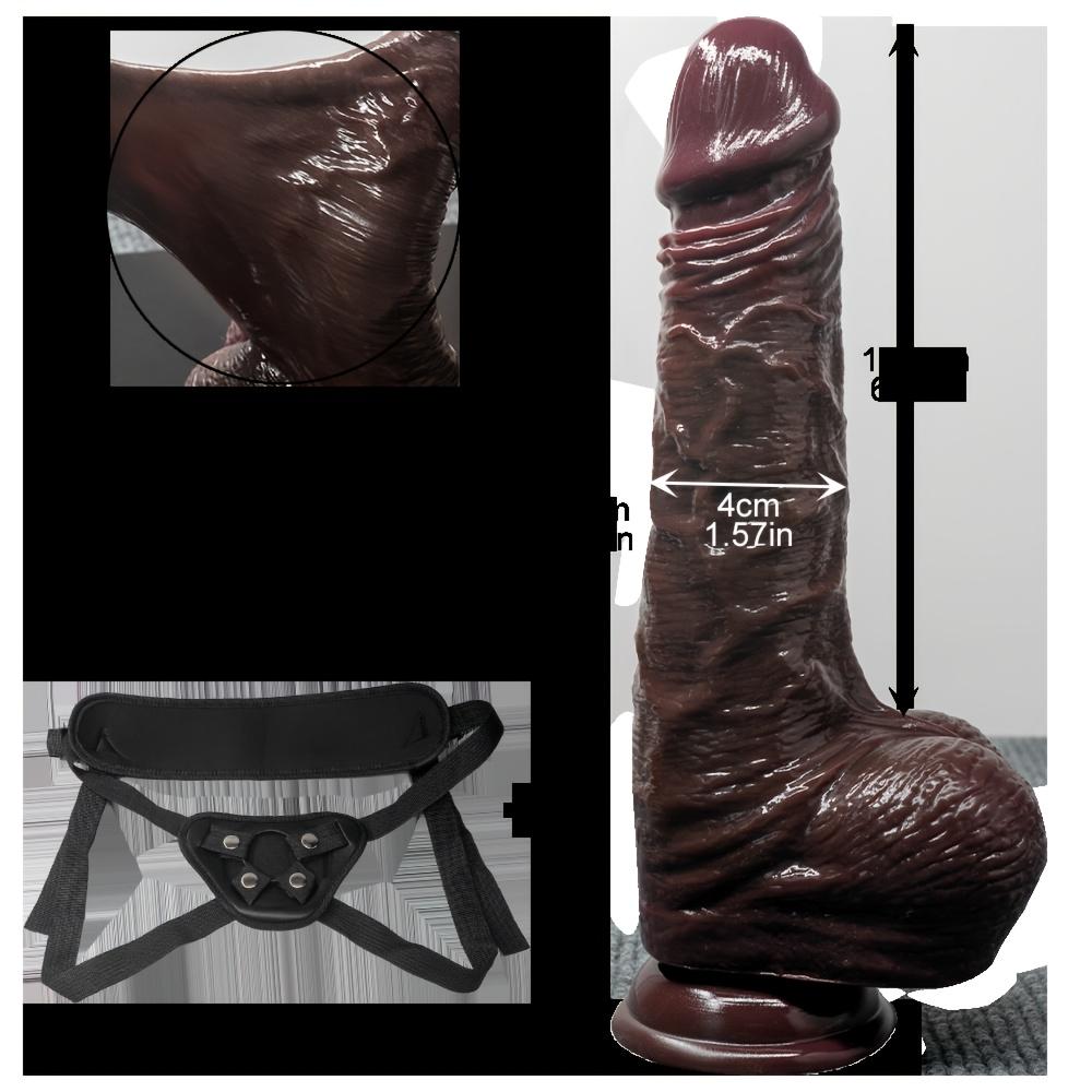 Wearable Realistic Silicone Dildo, Sliding Skin Feel Penis Toy with Strong Suction Cup, Multiple Sizes for Couples Women & Men