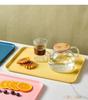 Plastic Rectangular Serving Tray for Tabletop Organization and Meal Service