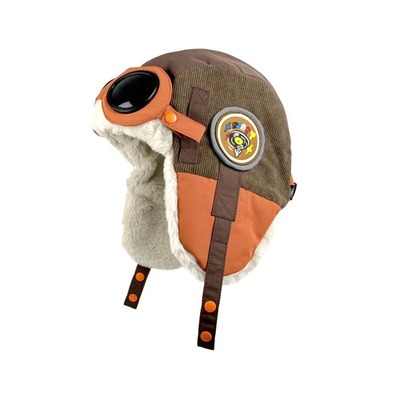 Retro Pilot Hat Women's Winter Warm Lei Feng Hat Men's Imitation Rabbit Fur Windproof Ear Protection Cycling Hat