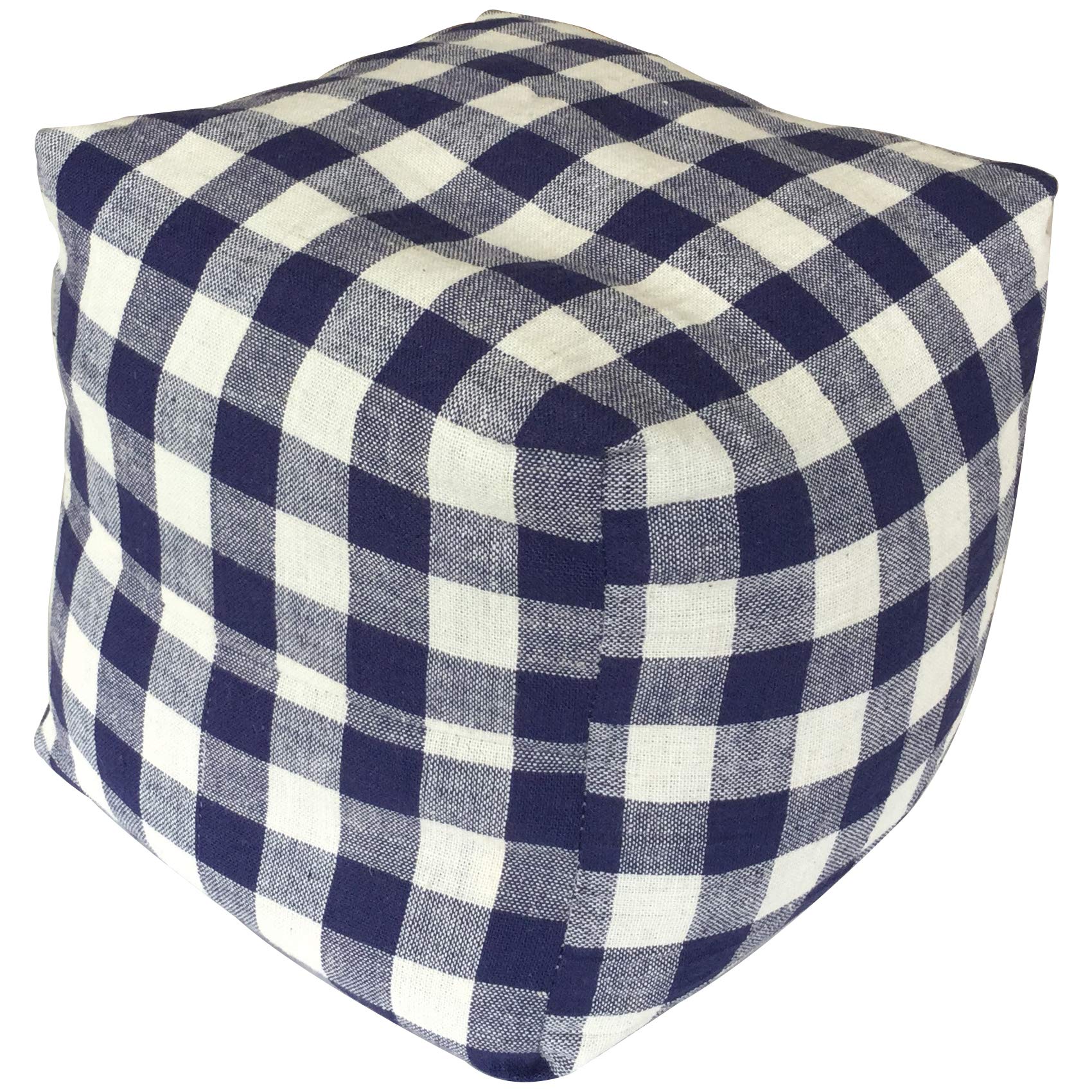 

Koji Company Pillow, Navy, 16x16x16cm, Binchotan Ceramic, TV Pillow, Check Pattern, 120106