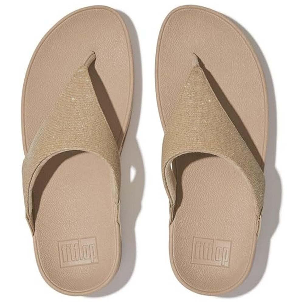 Sandale Fitflop Lulu Shimmerlux cu bară între degete cm, de damă, bej, 24.5