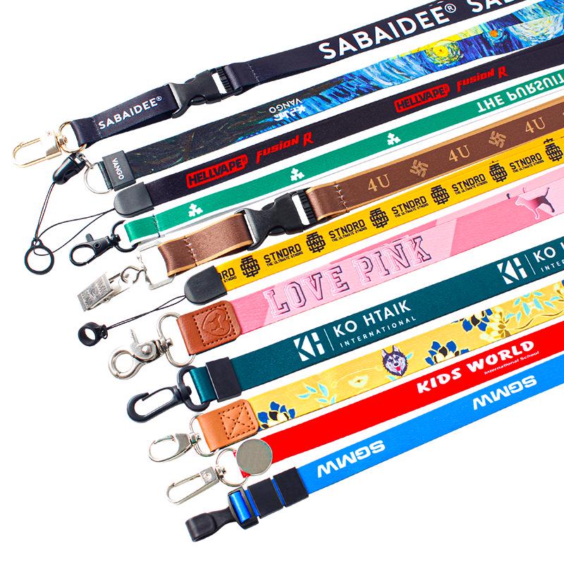 Custom ID Badge Lanyard with Metal Buckle and Nylon Card Holder