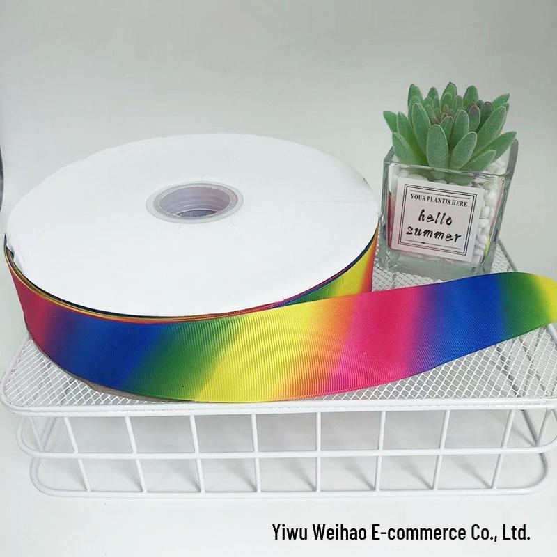 Handmade Rainbow Grosgrain Hair Accessories & Satin Flower Cake Box Ribbon