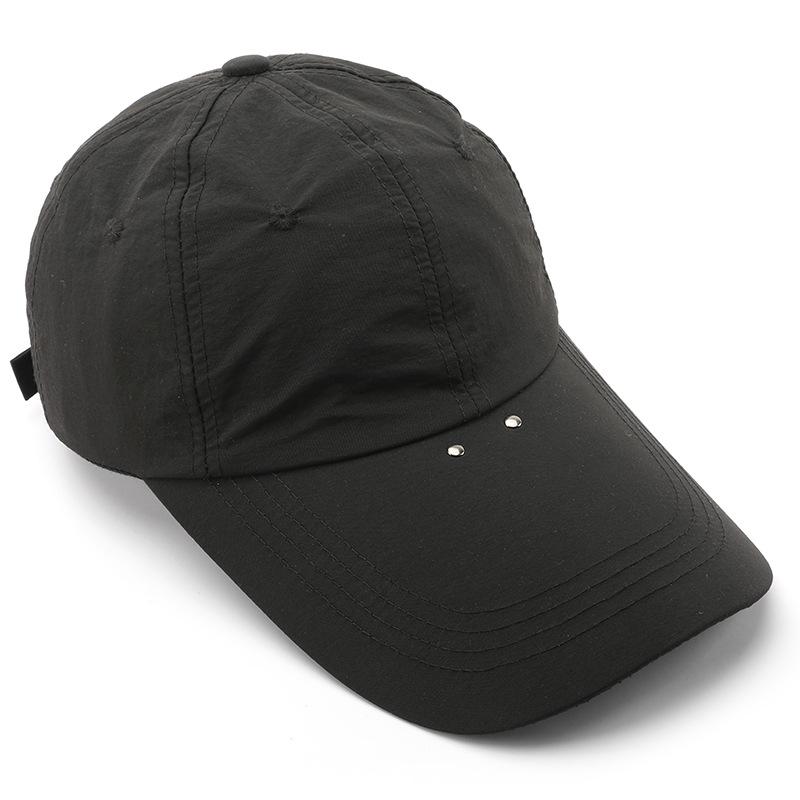 Hat solid color quick-drying foldable baseball cap outdoor sunscreen glasses integrated extended brim sunshade cap