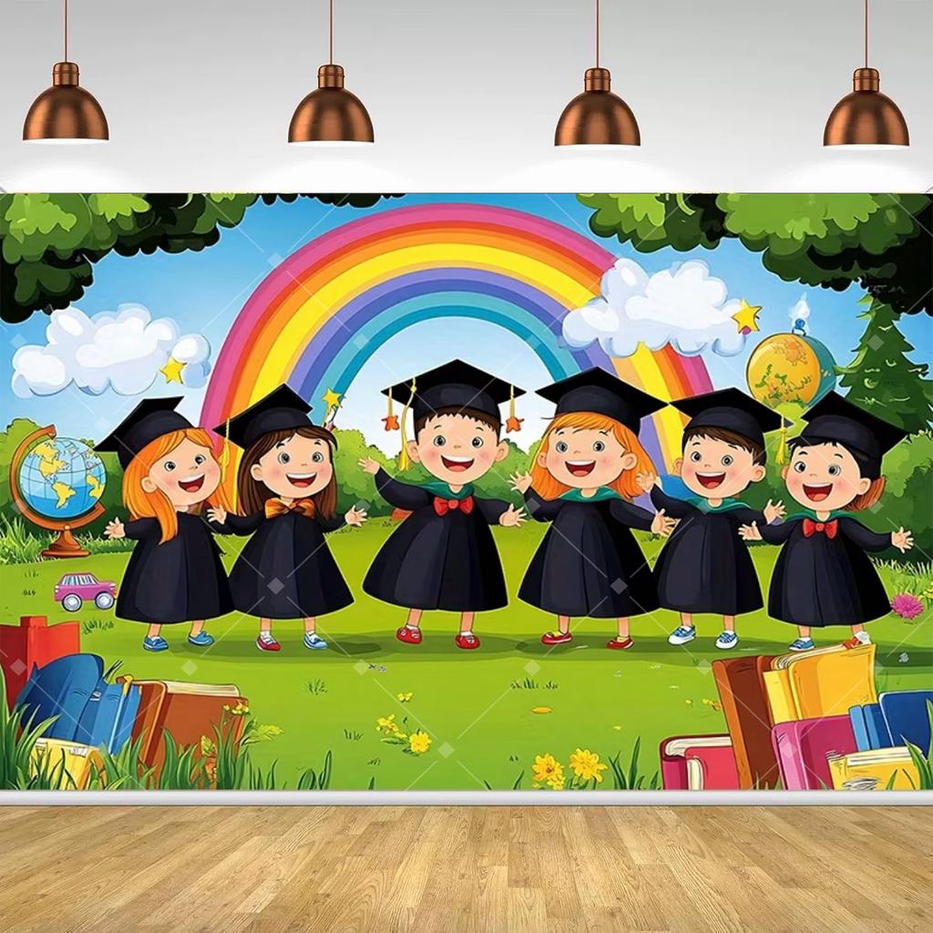 Kindergarten Graduation Photo Fund, Preschool Graduation Celebration Banner for Children, Children's Graduation Photo Decoration.