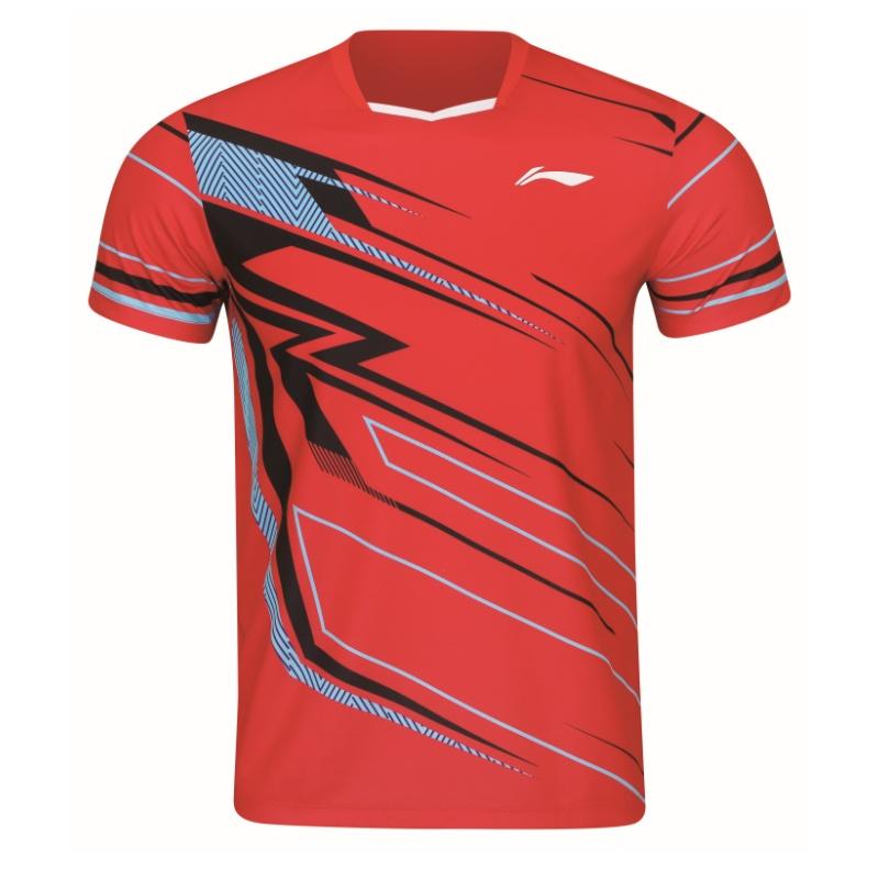 Li Ning Badminton Collection Badminton Jersey Set Unisex Vermilion AATW019-3