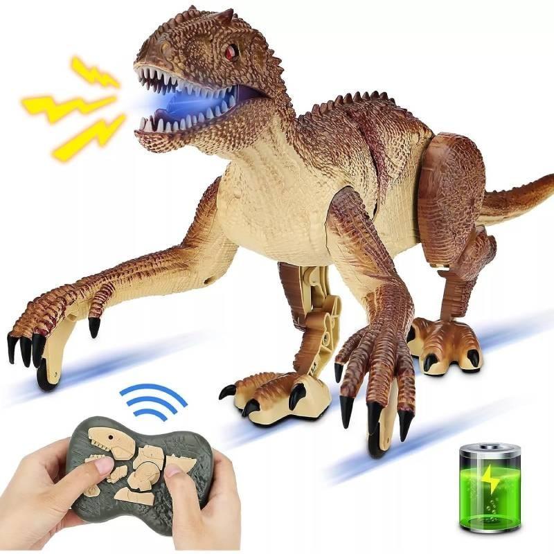 Remote Control Dinosaur Toy Large Realistic Raptor With Spray Function For Boys And Girls Ideal Gift