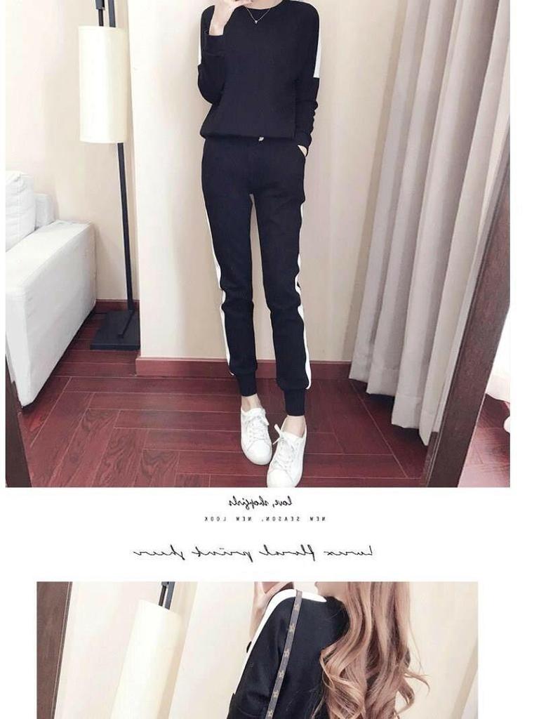 Women's Korean Style Casual Harem Pants Sports Suit - Autumn 2022 Fashion Two-Piece Set