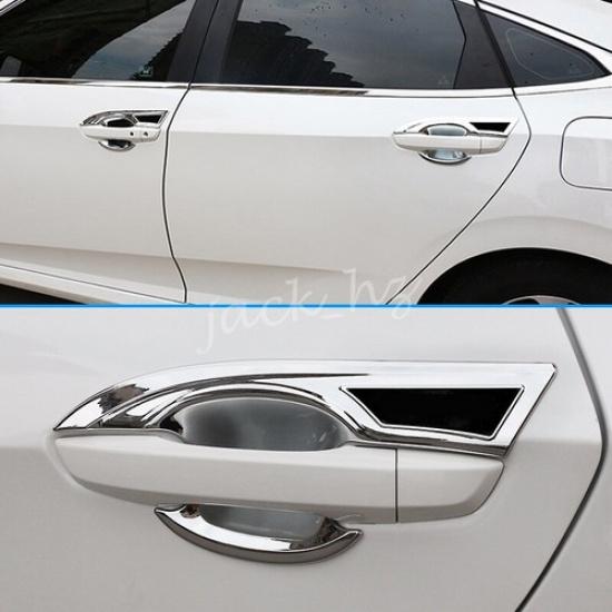 Chrome Car Exterior Door Handle Surrounds Trims For Honda Civic Sedan 2016-