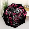 1pc Punk Rock Skeleton with Punk Rock Logo - Automatic Opening Umbrella, Portable Folding Design, 8-Bone Iron Frame Outdoor Umbrella, Festival Gi