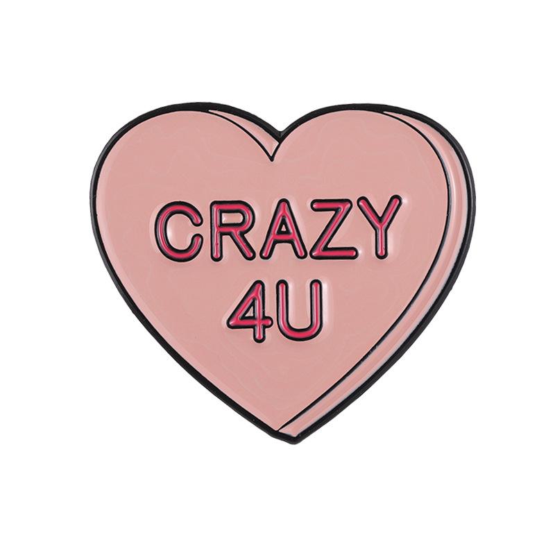 Trendsetting Vibrant And Heart Shaped Letter Brooch For Fashion Enthusiasts Collectors And