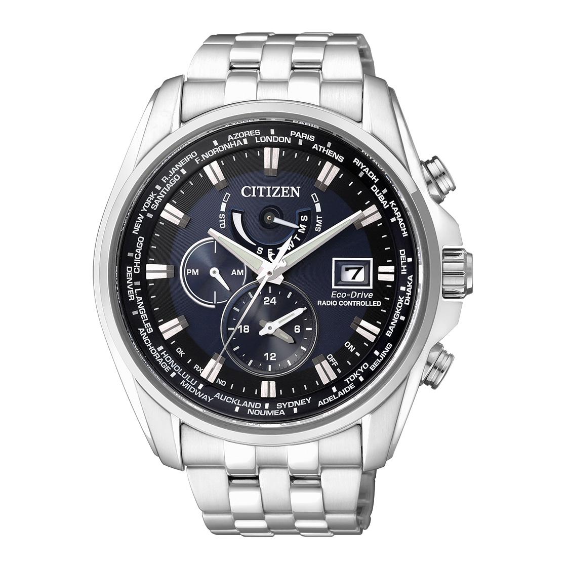 

CITIZEN Радиоуправляемые Eco-Drive Perpetual Часы из нержавеющей стали AT9031-52L