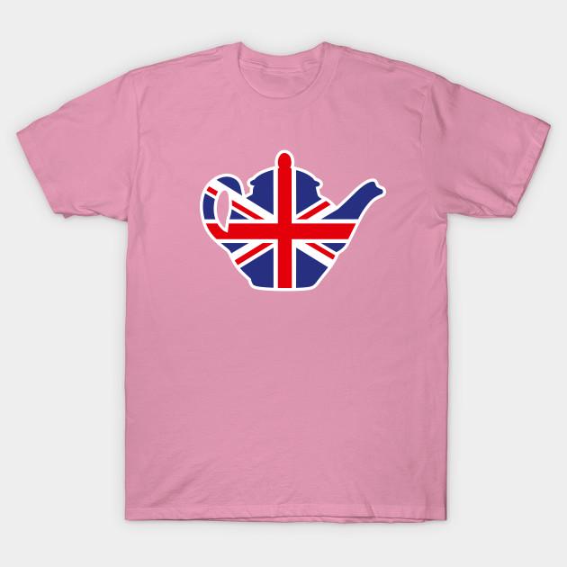T Shirt Women British Teapot Great Britain Uk United Kingdom Fla Harajuku Print Kawaii Tshirt Summer Short Sleeve Female T-Shirt Top Tee