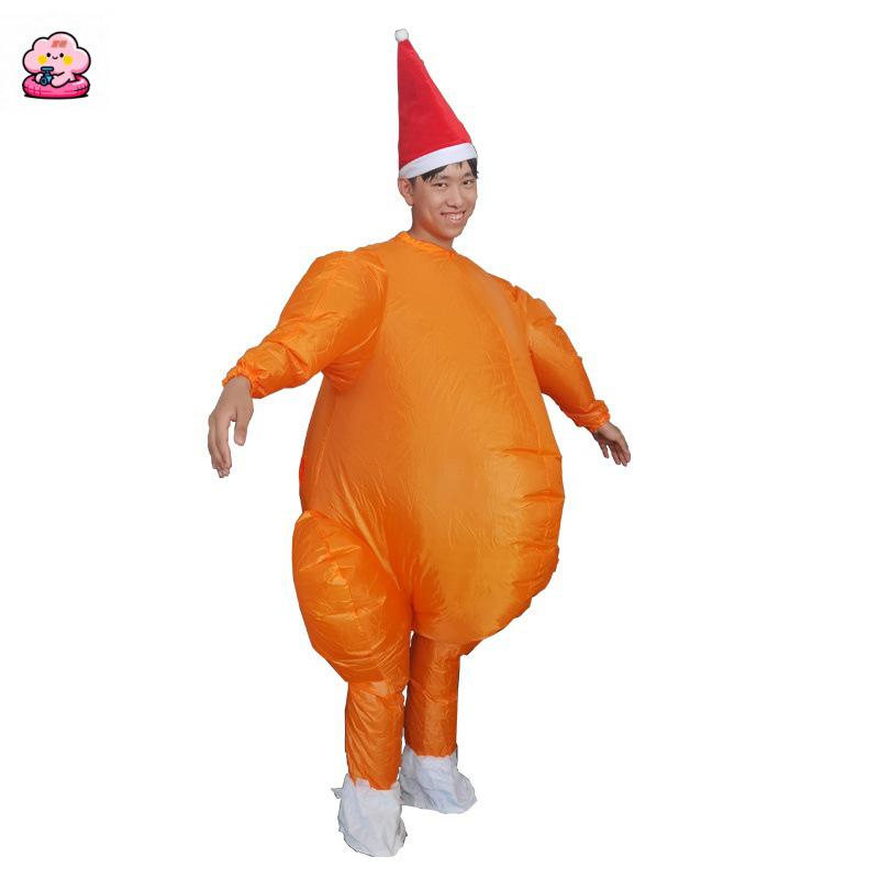 Inflatable Cute Cartoon Turkey Costume for Halloween and Parties