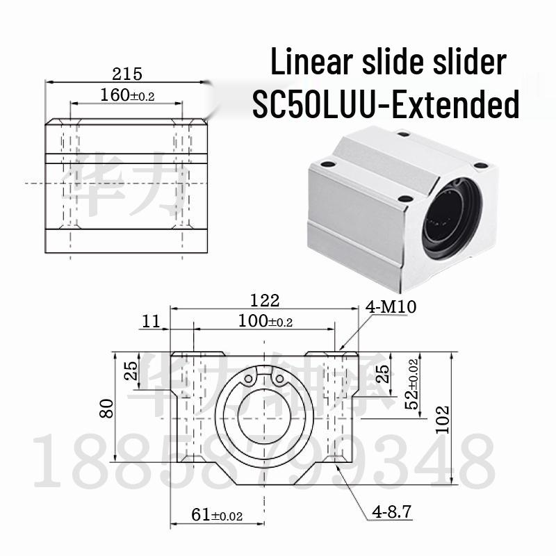 Cylindrical Linear Guide Block for Optical Shaft (SCS10-40)